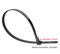 Alcasa kab-r15s72 presilla brida reutilizable nylon negro 100 pieza(s)