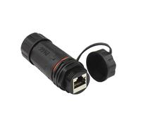 Good Connections Patchkabelkupplung, Outdoor (IP68), Cat. 6A, RJ45, vollgeschirmt, Schwarz, Marca