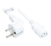 Alcasa p0130-w050 cable de transmisión blanco 5 m cee7/7 iec c13