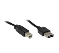 Alcasa usb 2.0 a/b, 5m cable usb usb a usb b negro