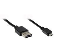 Alcasa usb 2.0 a/micro b, 2m cable usb usb a micro-usb b negro