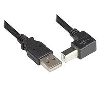 Alcasa USB A/USB B, 5 m 5 m USB a USB B Negro - Cable USB (5 m, USB A, USB B, Macho/Macho, Derecho, ángulo, Negro)