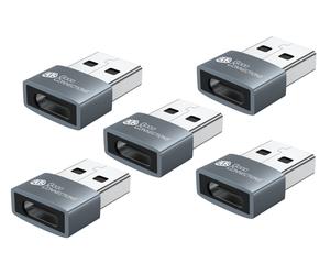 Alcasa usb-ad203-5 cambiador de género para cable usb-a usb-c gris