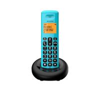 ALCATEL E160 - Teléfono inalámbrico DECT - Diseño Compacto - Gran Pantalla retroiluminada - Bloqueo de Llamadas no deseadas - 3 memorias directas - Azul