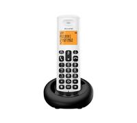 Alcatel E160 - Teléfono inalámbrico DECT - Diseño Compacto - Gran Pantalla retroiluminada - Bloqueo de Llamadas no deseadas - 3 memorias directas - Blanco