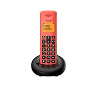 Teléfono DECT Alcatel E160 Identificador de Llamadas 50 Entradas Negro Rojo 2x300mAh
