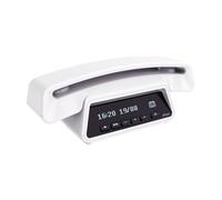 ALCATEL Epure Premium - Teléfono Inalámbrico DECT con Contestador - Diseño Vintage - Base Smart Display - Gran Pantalla Gráfica - Manos Libres - Bloqueo de Llamadas - Blanco