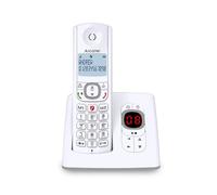 Alcatel F530 - Teléfono (Teléfono DECT, Terminal inalámbrico, Altavoz, 50 entradas, Identificador de Llamadas, Gris, Blanco)