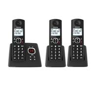 ALCATEL F530 Voice Trío - Teléfono inalámbrico DECTcon contestador automático - Gran Pantalla retroiluminada - Altavoz - Bloqueo de Llamadas - 2 Teclas de Memoria Directa - 3 terminales - Negro