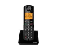 ALCATEL S280 - Teléfono inalámbrico DECT - Diseño Compacto - Pantalla Grande retroiluminada - Manos Libres - Bloqueo de Llamadas - Agenda 50 contactos - Negro