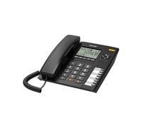 ALCATEL T78 - Teléfono con Cable - Pantalla Grande - Manos Libres - Bloqueo de Llamadas - Indicador Luminoso de Llamada entrante - Botón de rellamada - 8 Teclas de Memoria Directa - Negro