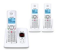 ALCATEL Voice Trío - Teléfono inalámbrico DECTcon contestador automático - Gran pantalla retroiluminada - Altavoz - Bloqueo de llamadas - 2 teclas de memoria directa - 3 teléfonos - Blanco/Gris
