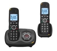 Alcatel XL595 B Voice Duo, teléfono inalámbrico contestador con 2 teléfonos, Pantalla Grande, Audio-Boost, función de Bloqueo de Llamadas