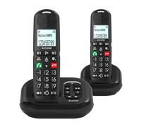 ALCATEL XL685 Voice Dúo-Teléfono Inalámbrico DECT Senior Tamaño XL con Contestador- Pantalla de Alta Resolución- Teclas Grandes - Audio Boost - Manos Libres - Bloqueo de Llamadas -2 terminales Negro