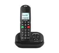 ALCATEL XL685 Voice - Teléfono Fijo inalámbrico DECT Senior con contestador - Pantalla de Alta legibilidad - Teclas Grandes - Audio Boost - Manos Libres - Bloqueo de Llamadas - Negro