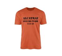 Alcatraz Ward - Camiseta naranja - Novedad Isla Federal Prisión Penitenciaria Criminal Prisionero Número de Cárcel San Francisco Halloween Fancy Dress Gift Gift Gift, Orange Prime, 46