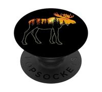 Alce, Bosque y Vida Silvestre, Exterior, Moose Graphic PopSockets PopGrip Adhesivo