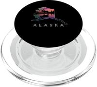 Alce de Alaska Aurora Borealis Estado y Paisaje de Alaska PopSockets PopGrip para MagSafe