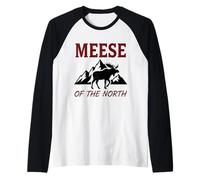 Alce del Norte Vida Silvestre Cornamenta Bosque Naturaleza Camiseta Manga Raglan