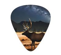 Alce en el prado Palas de guitarra, bajo, guitarra eléctrica o Hawaii de cuatro cuerdas (12 paquetes, finas, medianas, pesadas)