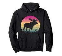 Alce Latido del corazón para los Amantes de los Alces Reno Cornamenta Sudadera con Capucha