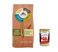 Alce Nero Fusilli al farro, 6 unidades, 100%, fusilli con emmer Wheat, grano integral 500 g + Polpa italiana Gourmet 400 g