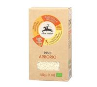 Alce Nero Riso Arborio Biologico Arroz Orgánico 100% Arroz Italiano Ideal para risottos y postres Embalaje al vacío 500 g