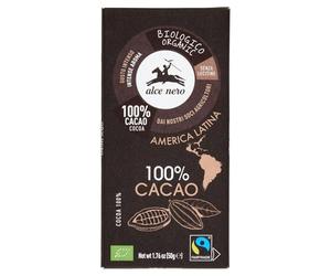 Alce Nero Tavoletta Cioccolato Extrafondente Bio 100% Cacao 50 G