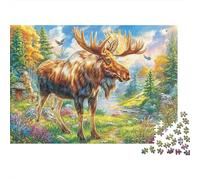 Alce Rompecabezas 1000 Piezas,Puzzle Difícil para La Familia - Tiempo De Calidad Y Diversión 38x26cm/1000pcs