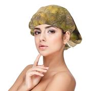 Alce salvaje en el bosque,Gorro de dormir de satén ajustable para adultos, de seda, elástico, para dormir, para mujer