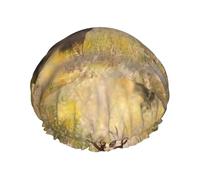 Alce salvaje en el bosque,Gorro de ducha, gorro de noche, gorro de baño elástico impermeable de doble capa, reutilizable para el cabello.