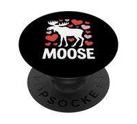 Alce San Valentín Corazón Amor Vida Silvestre Animal Naturaleza PopSockets PopGrip Adhesivo