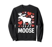 Alce San Valentín Corazón Amor Vida Silvestre Animal Naturaleza Sudadera