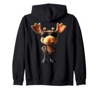 Alce Toro Alce Vaca Cornamenta Ciervo Alce Salvaje Sudadera con Capucha