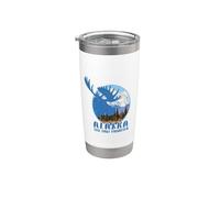 Alce vintage de Alaska del Parque Nacional Denali Vaso térmico de acero inoxidable de doble pared
