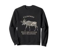Alce Vintage de Las Montañas Blancas de Conway, Nuevo Hampshire Sudadera