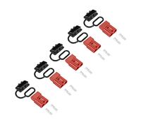 AlcheLHymist 5 pcs 50A Double Pole Battery Quick Plug Connector, High Current Power Connector Kit with 10 pcs Silver Plated Copper Terminals, 600V AC/DC Compatible for Electric Vehicles and Med