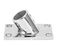 AlcheLHymist Boat Handrail Base Fitting Stainless Steel 60 Degree Rectangular Boat Hand Rail Fitting (22mm)