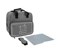AlcheLHymist Bolsa para máquina de Coser, Estuche de Transporte para máquina de Coser de Gran Capacidad con múltiples Bolsillos, Bolsa de Almacenamiento Duradera de Tela Oxford con Correa para (Gris)