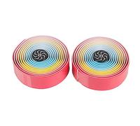 AlcheLHymist Iridescent Bike Handlebars Belt, Soft Steering Tape with Shock and Sweat Absorption, Rainbow High Elastic Handlebar Wrap for Road Mountain Folding Triathlon Bikes, PU EVA Material,