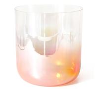Alchemy Crystal Sound Bowl, Cuenco De Chakra De Cuarzo De 7 Pulgadas 432 HZ, Cuenco For Cantar De Color Naranja Claro, For Yoga, Meditación, Curación De Sonido(D Note)