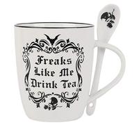 Alchemy England 1977 Freaks Like Me Drink Tea Unisex Taza blanco-negro, porcelana,
