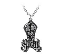 Alchemy Ghost Papa Band Logo Pendant Necklace One Size, One Size, Metal, Silver