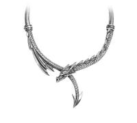 Alchemy Gothic Dragons Lure Necklace Mujer Collar Plateado peltre