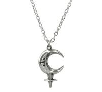 Alchemy Gothic Lilith Mujer Collar Negro/Plateado Peltre