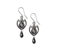 Alchemy Gothic Midnight Memorial Mujer Pendientes negro/plateado peltre