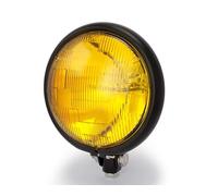 Alchemy Parts 5.75" Negro Motocicleta a Medida Faro con Amarillo Lente