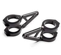 Alchemy Parts Moto Soportes Faros Con Corto Brazos para Custom Proyecto Bicicleta - Negro, 42-43mm