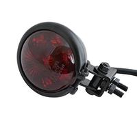 Alchemy Parts Moto Stop LED Luz Trasera - Homologado - Brillo Negro con Rojo Lente para Cafe Racer, Scrambler, Proyecto Personalizado