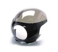 Alchemy Parts Negro Universal Clásico Café Corredor Carenado Faro Delantero Cubierta Con Tintado Pantalla